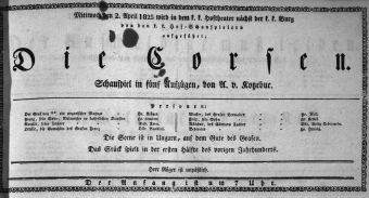 Theaterzettel (Oper und Burgtheater in Wien) 18230402 Seite: 1