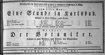 Theaterzettel (Oper und Burgtheater in Wien) 18230412 Seite: 1