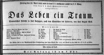 Theaterzettel (Oper und Burgtheater in Wien) 18230418 Seite: 1