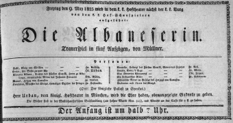 Theaterzettel (Oper und Burgtheater in Wien) 18230509 Seite: 1