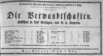 Theaterzettel (Oper und Burgtheater in Wien) 18230523 Seite: 1
