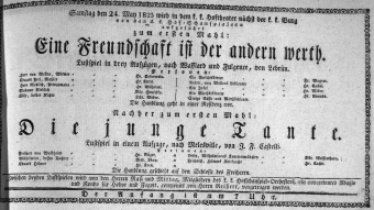 Theaterzettel (Oper und Burgtheater in Wien) 18230524 Seite: 1