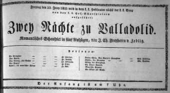 Theaterzettel (Oper und Burgtheater in Wien) 18230620 Seite: 1