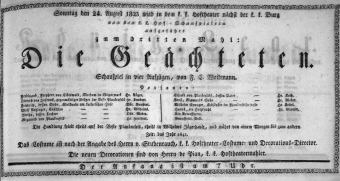 Theaterzettel (Oper und Burgtheater in Wien) 18230824 Seite: 1