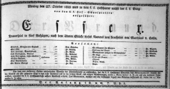 Theaterzettel (Oper und Burgtheater in Wien) 18231027 Seite: 1
