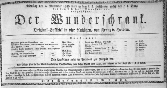 Theaterzettel (Oper und Burgtheater in Wien) 18231104 Seite: 1
