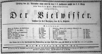 Theaterzettel (Oper und Burgtheater in Wien) 18231121 Seite: 1