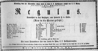 Theaterzettel (Oper und Burgtheater in Wien) 18231220 Seite: 1