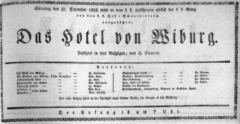 Theaterzettel (Oper und Burgtheater in Wien) 18231221 Seite: 1