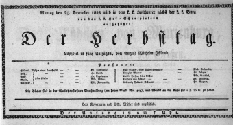 Theaterzettel (Oper und Burgtheater in Wien) 18231229 Seite: 1