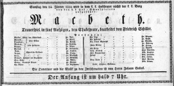 Theaterzettel (Oper und Burgtheater in Wien) 18240124 Seite: 1