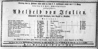Theaterzettel (Oper und Burgtheater in Wien) 18240202 Seite: 1
