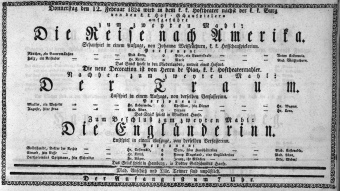 Theaterzettel (Oper und Burgtheater in Wien) 18240212 Seite: 1