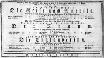 Theaterzettel (Oper und Burgtheater in Wien) 18240215 Seite: 1