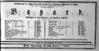 Theaterzettel (Oper und Burgtheater in Wien) 18240321 Seite: 1