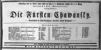 Theaterzettel (Oper und Burgtheater in Wien) 18240403 Seite: 1