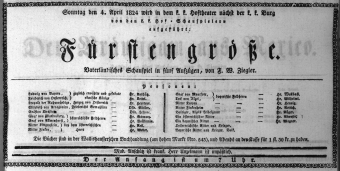 Theaterzettel (Oper und Burgtheater in Wien) 18240404 Seite: 1