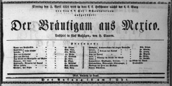 Theaterzettel (Oper und Burgtheater in Wien) 18240405 Seite: 1