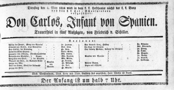 Theaterzettel (Oper und Burgtheater in Wien) 18240504 Seite: 1