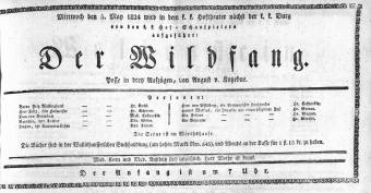 Theaterzettel (Oper und Burgtheater in Wien) 18240505 Seite: 1