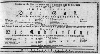 Theaterzettel (Oper und Burgtheater in Wien) 18240516 Seite: 1