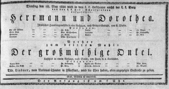Theaterzettel (Oper und Burgtheater in Wien) 18240518 Seite: 1