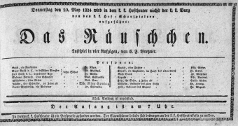 Theaterzettel (Oper und Burgtheater in Wien) 18240520 Seite: 1