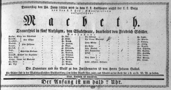 Theaterzettel (Oper und Burgtheater in Wien) 18240624 Seite: 1