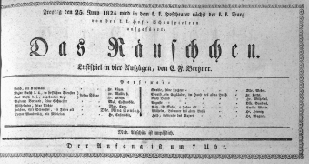 Theaterzettel (Oper und Burgtheater in Wien) 18240625 Seite: 1