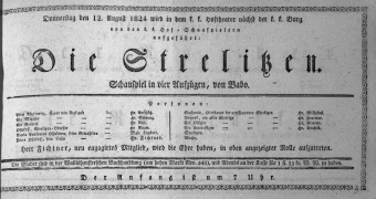 Theaterzettel (Oper und Burgtheater in Wien) 18240812 Seite: 1