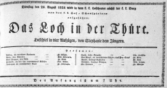 Theaterzettel (Oper und Burgtheater in Wien) 18240824 Seite: 1