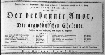 Theaterzettel (Oper und Burgtheater in Wien) 18240917 Seite: 1