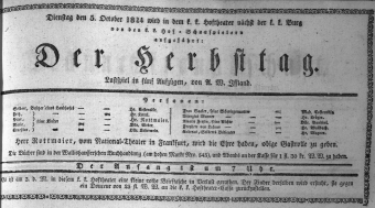 Theaterzettel (Oper und Burgtheater in Wien) 18241005 Seite: 1