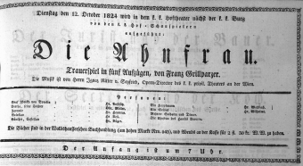 Theaterzettel (Oper und Burgtheater in Wien) 18241012 Seite: 1