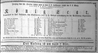Theaterzettel (Oper und Burgtheater in Wien) 18241022 Seite: 1