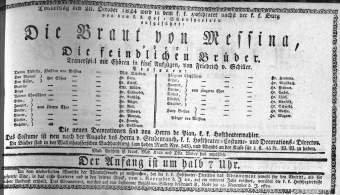 Theaterzettel (Oper und Burgtheater in Wien) 18241028 Seite: 1