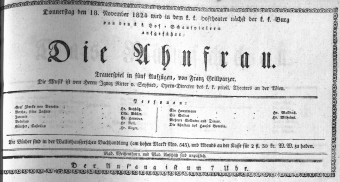 Theaterzettel (Oper und Burgtheater in Wien) 18241118 Seite: 1