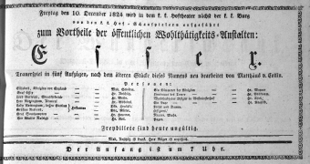 Theaterzettel (Oper und Burgtheater in Wien) 18241210 Seite: 1