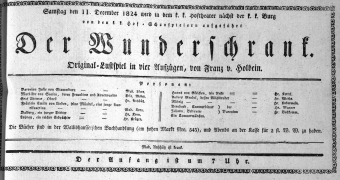 Theaterzettel (Oper und Burgtheater in Wien) 18241211 Seite: 1