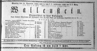 Theaterzettel (Oper und Burgtheater in Wien) 18241212 Seite: 1