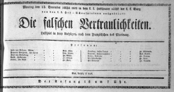 Theaterzettel (Oper und Burgtheater in Wien) 18241213 Seite: 1