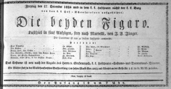 Theaterzettel (Oper und Burgtheater in Wien) 18241217 Seite: 1