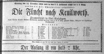 Theaterzettel (Oper und Burgtheater in Wien) 18241219 Seite: 1