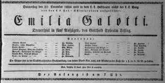 Theaterzettel (Oper und Burgtheater in Wien) 18241230 Seite: 1