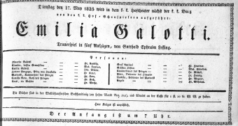 Theaterzettel (Oper und Burgtheater in Wien) 18250517 Seite: 1