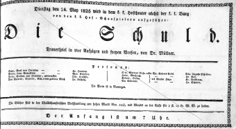 Theaterzettel (Oper und Burgtheater in Wien) 18250524 Seite: 1