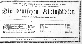 Theaterzettel (Oper und Burgtheater in Wien) 18250607 Seite: 1