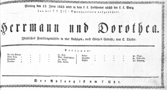Theaterzettel (Oper und Burgtheater in Wien) 18250613 Seite: 1
