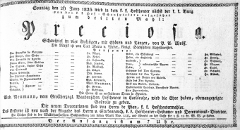 Theaterzettel (Oper und Burgtheater in Wien) 18250626 Seite: 1
