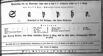 Theaterzettel (Oper und Burgtheater in Wien) 18250929 Seite: 1